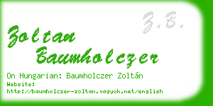 zoltan baumholczer business card